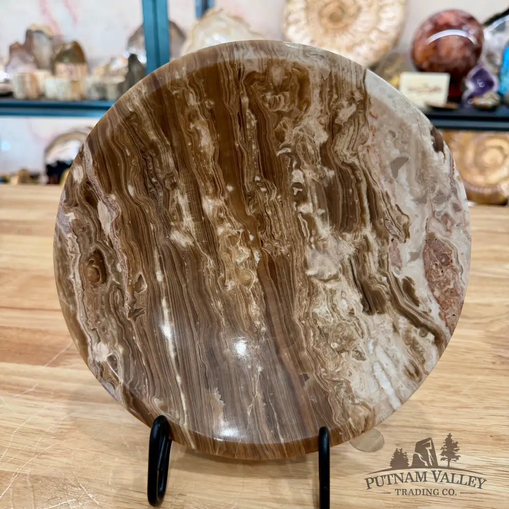 Moroccan Amber Aragonite Bowl 8’’ - Bowl