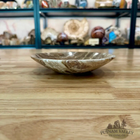 Moroccan Amber Aragonite Bowl 8’’ - Bowl