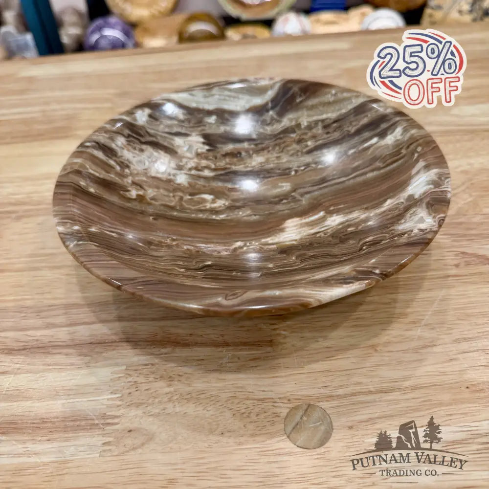 Moroccan Amber Aragonite Bowl 8’’ - Bowl