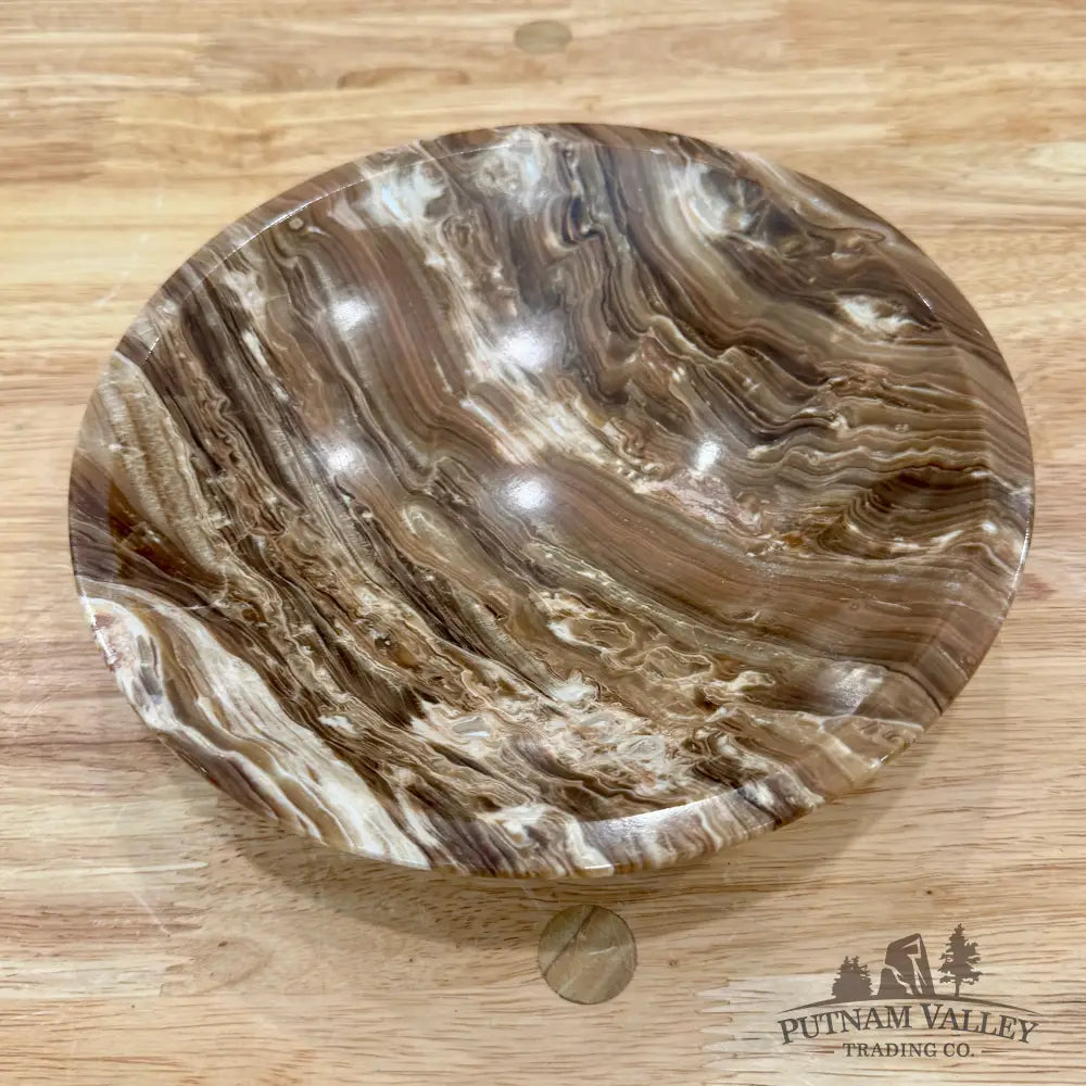 Moroccan Amber Aragonite Bowl 8’’ - Bowl