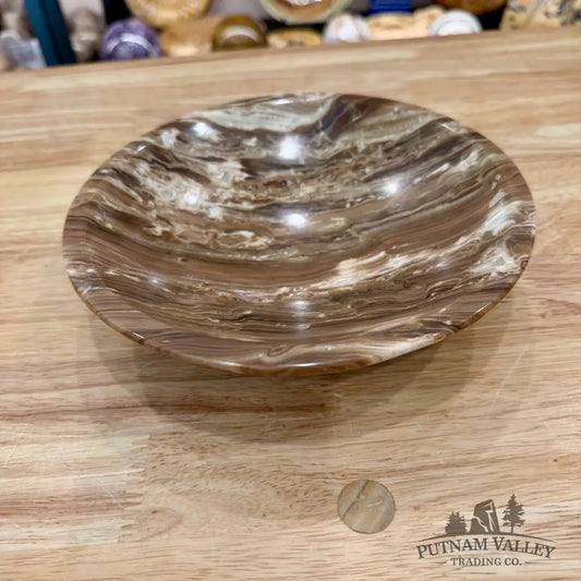 Moroccan Amber Aragonite Bowl 8’’ - Bowl