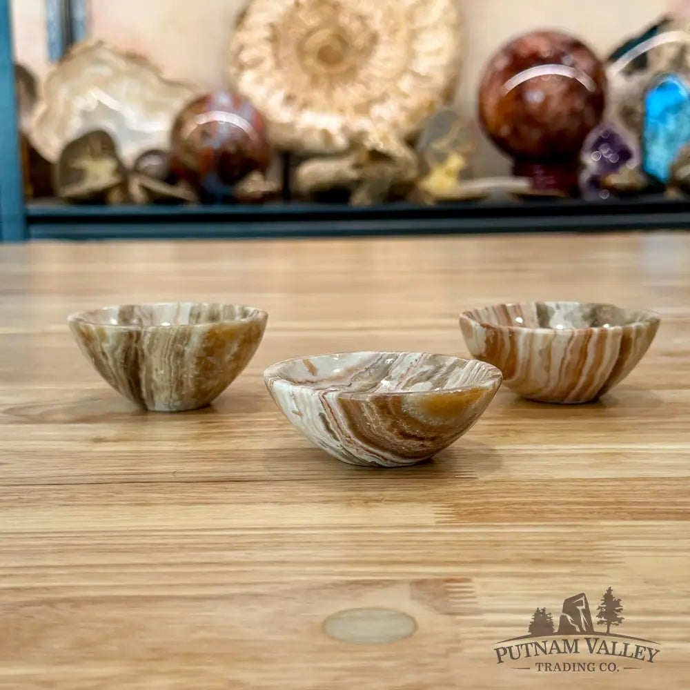 Moroccan Amber Aragonite Bowls 2.9’’ - Bowl