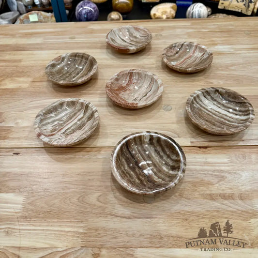 Moroccan Amber Aragonite Bowls 4.8’’ - Bowl