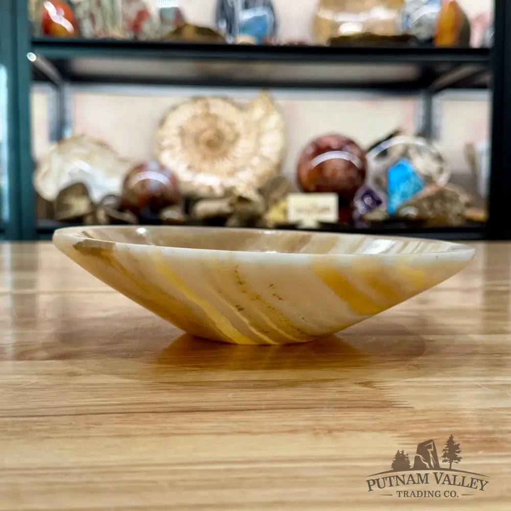Moroccan Cream Aragonite Bowl 8’’ - Bowl