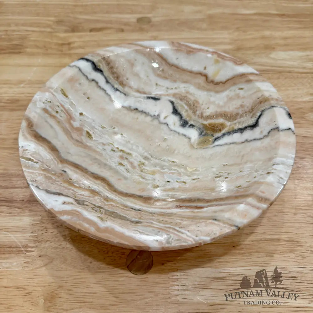Moroccan Cream Aragonite Bowl 8’’ - Bowl