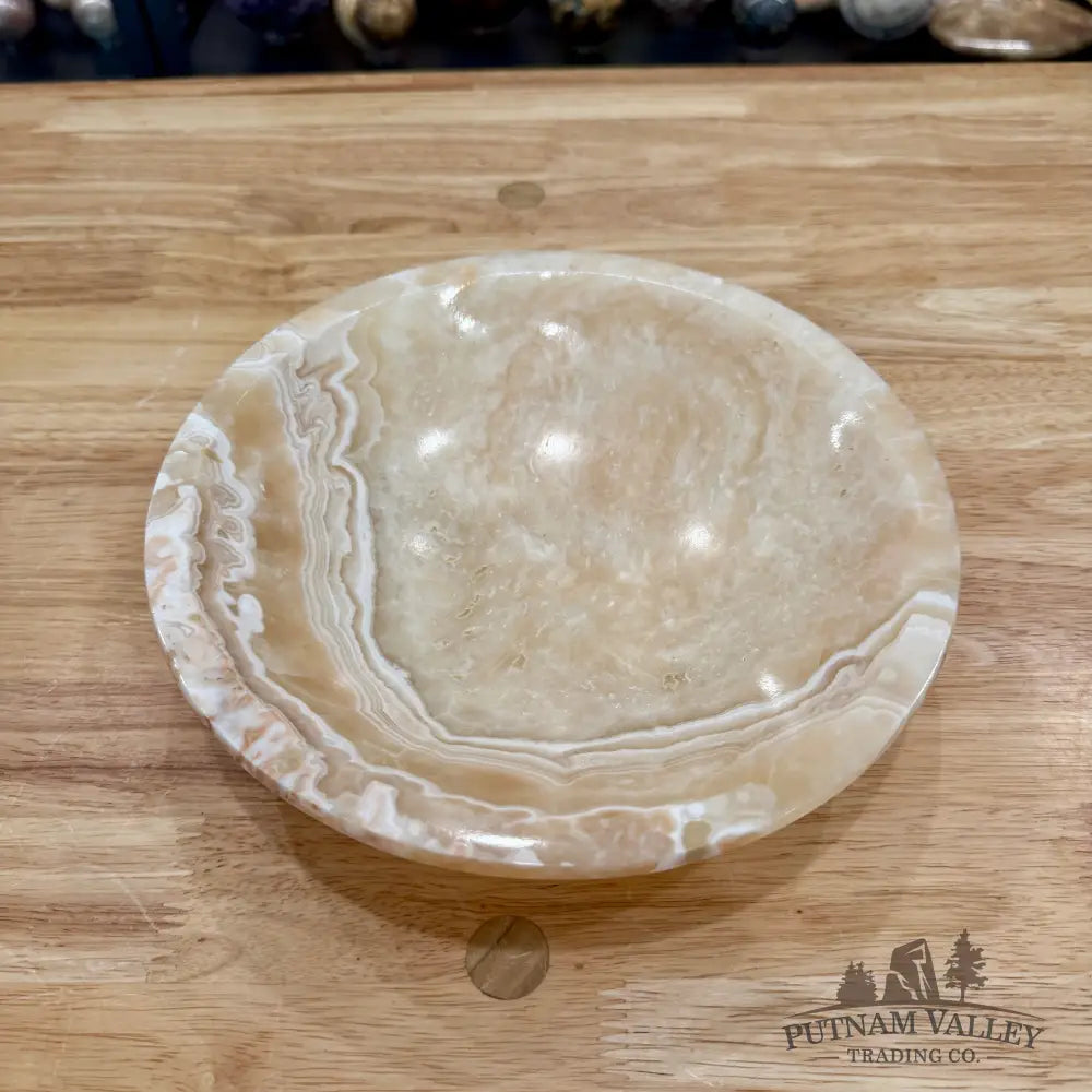Moroccan Cream Aragonite Bowl 8’’ - Bowl