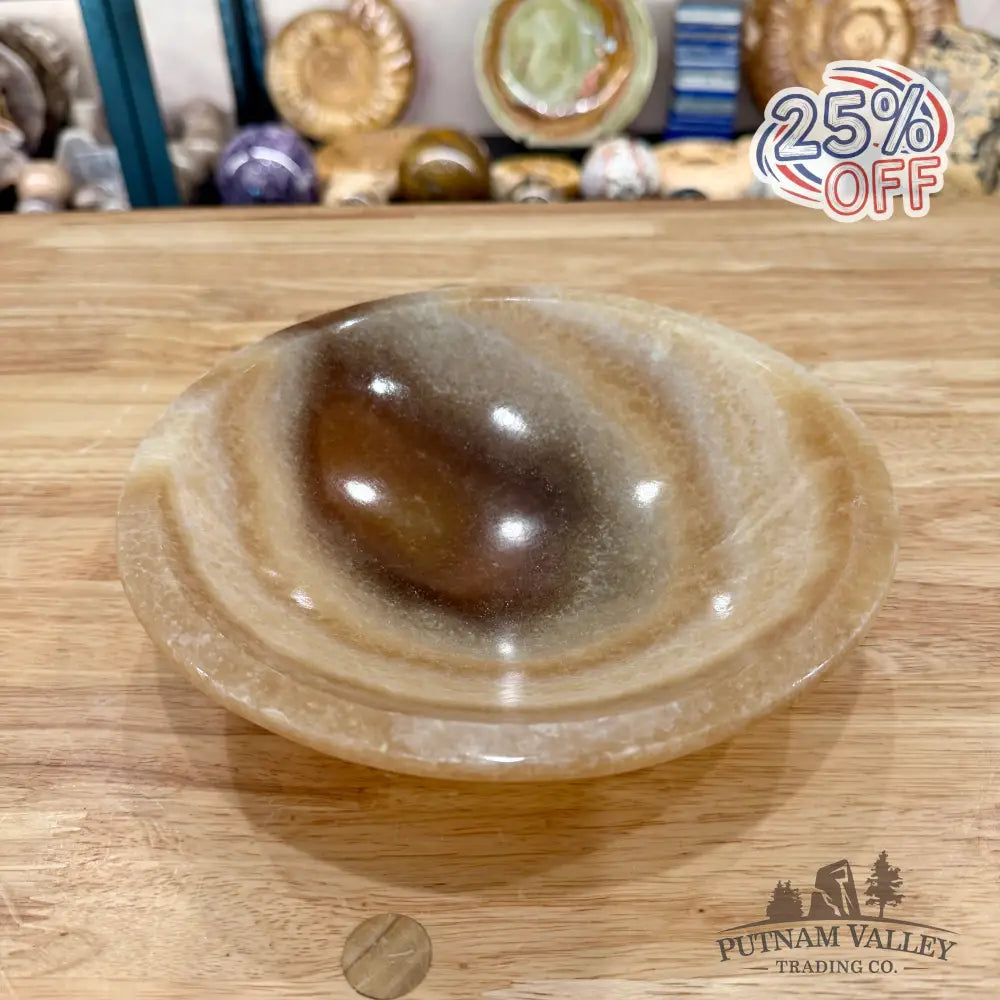 Moroccan Cream Aragonite Bowl 8’’ - Bowl