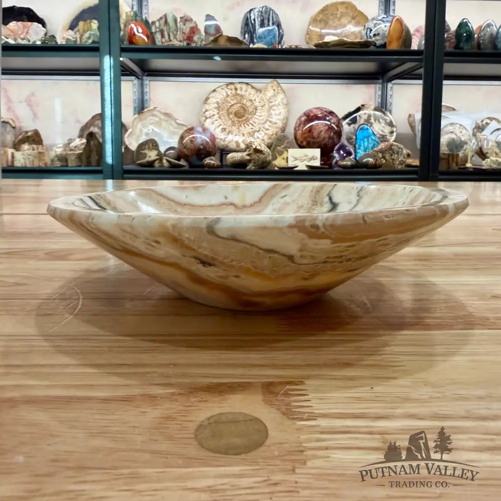 Moroccan Cream Aragonite Bowl 8’’ - Bowl