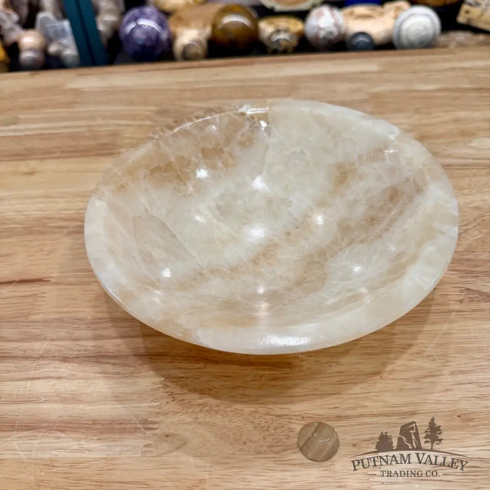 Moroccan Cream Aragonite Bowl 8’’ - Bowl