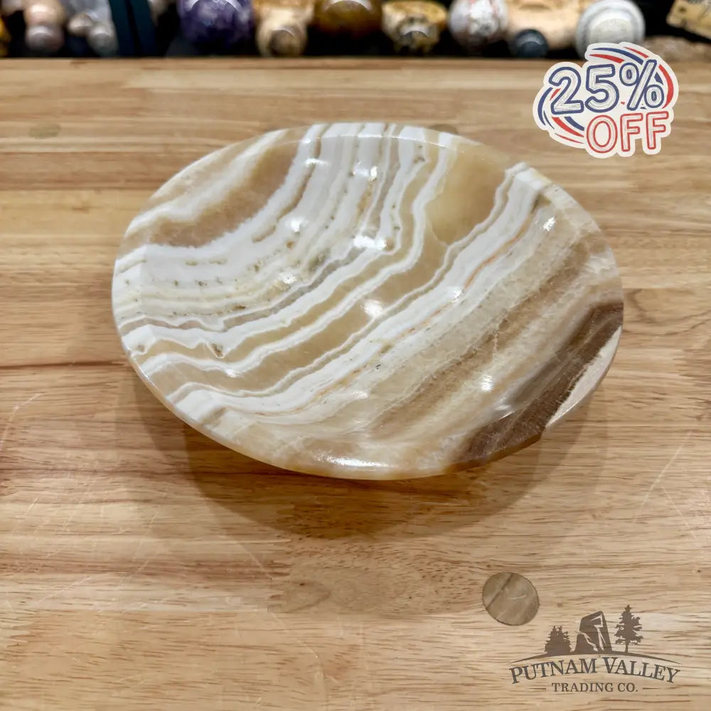 Moroccan Cream Aragonite Bowl 8’’ - Bowl