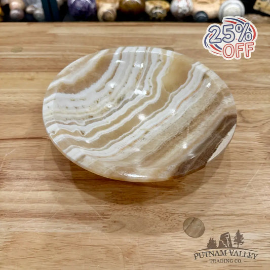 Moroccan Cream Aragonite Bowl 8’’ - Bowl