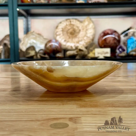 Moroccan Cream Aragonite Bowl 8’’ - Bowl