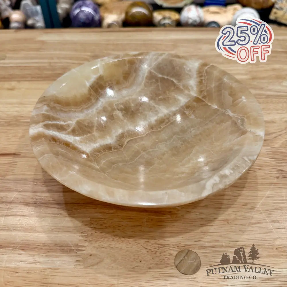 Moroccan Cream Aragonite Bowl 8’’ - Bowl