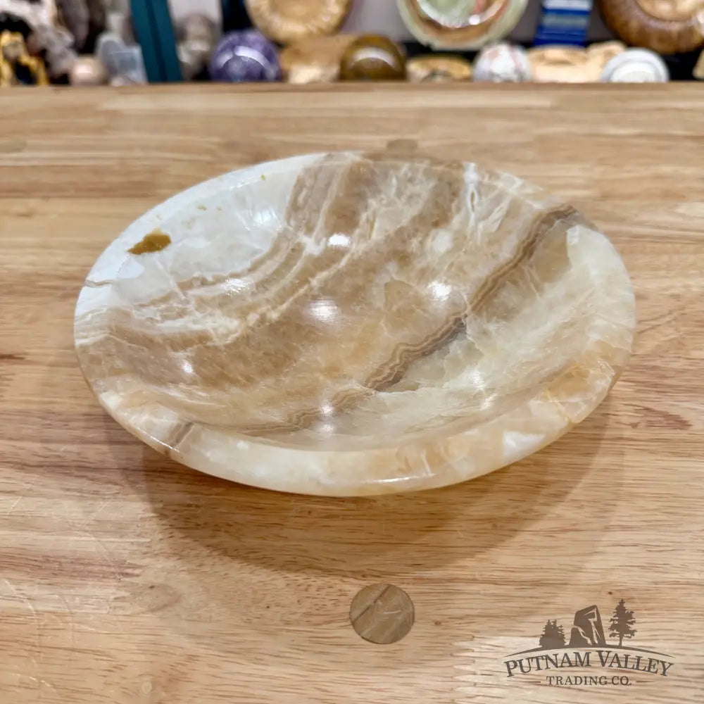 Moroccan Cream Aragonite Bowl 8’’ - Bowl