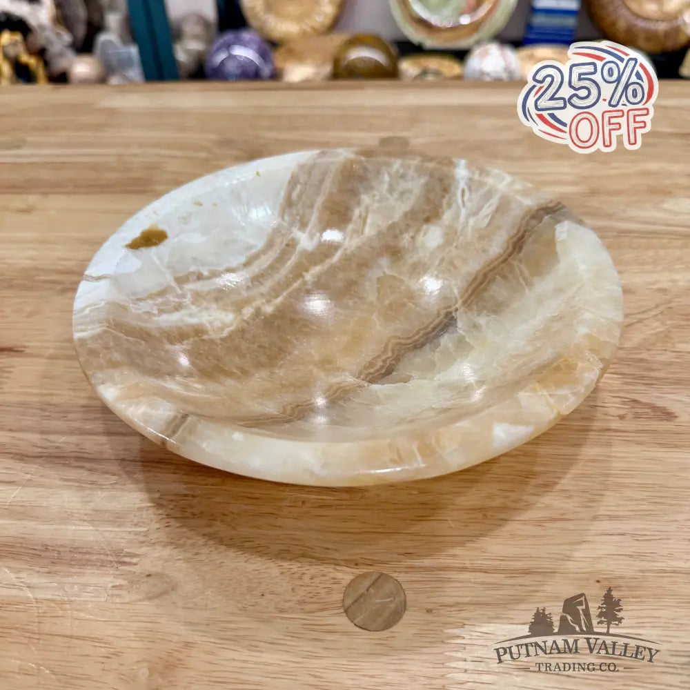 Moroccan Cream Aragonite Bowl 8’’ - Bowl
