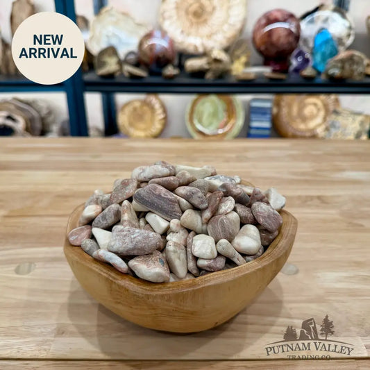Tumbled Pink Ivory Banded Stone (½ lb) - Tumbled Stone