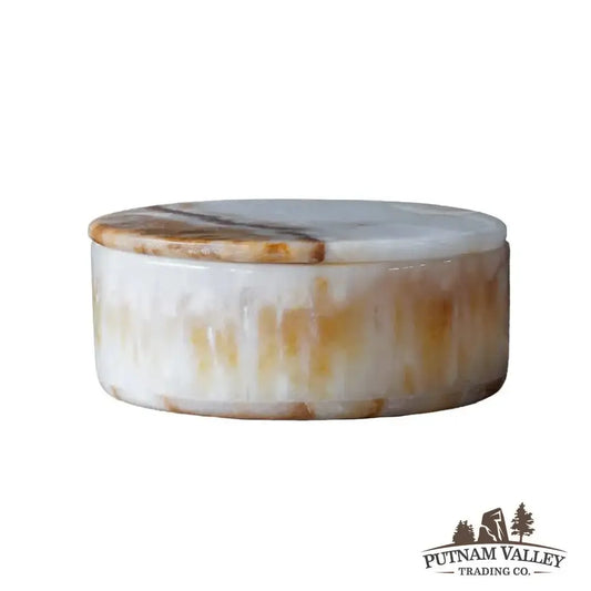 Moroccan Onyx Round Trinket Box - Putnam Valley Trading Co.