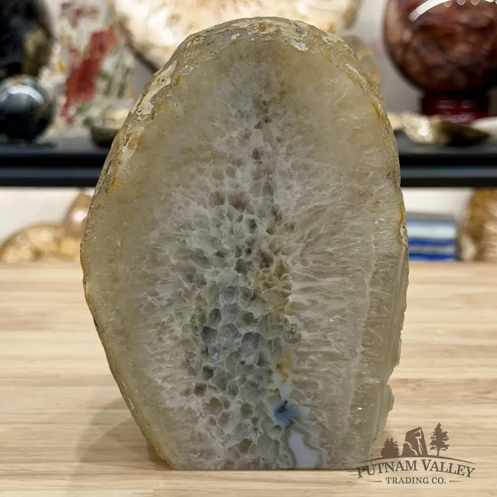 Natural Edge Polished Agate Lamp 6.18lb - Lamp