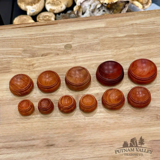 Natural Wood Sphere Stand, Flat Base - Stands & Accessories