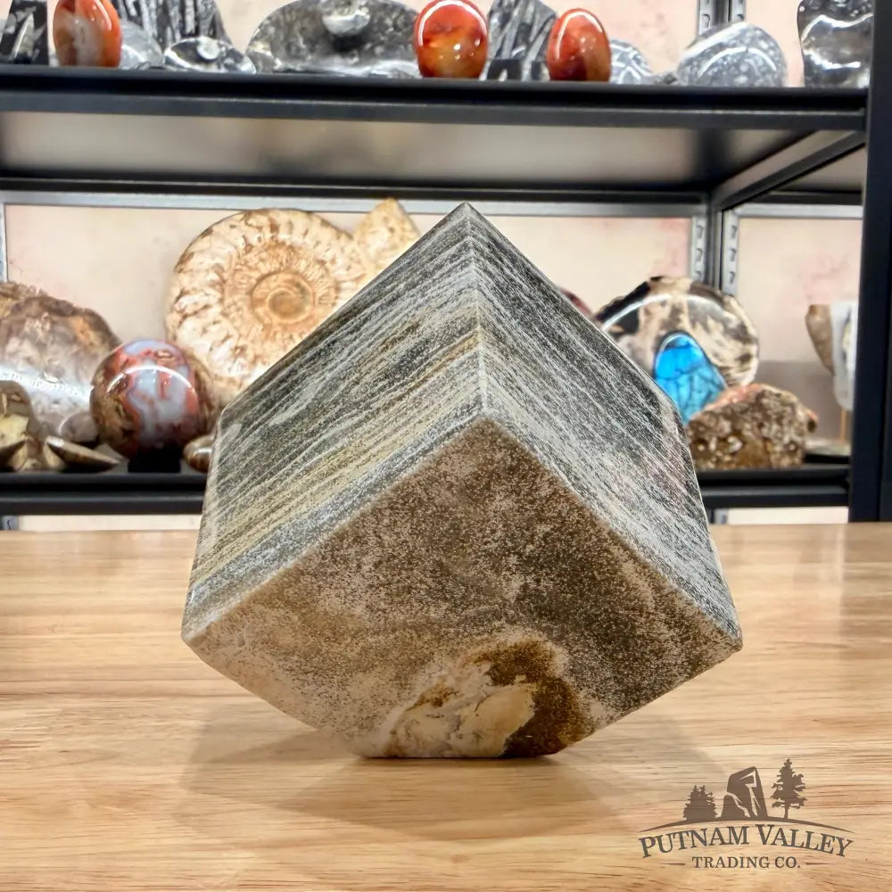 Ocean Jasper Sphere Standing Cube Cube