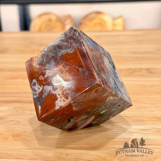 Ocean Jasper Sphere Standing Cube Cube
