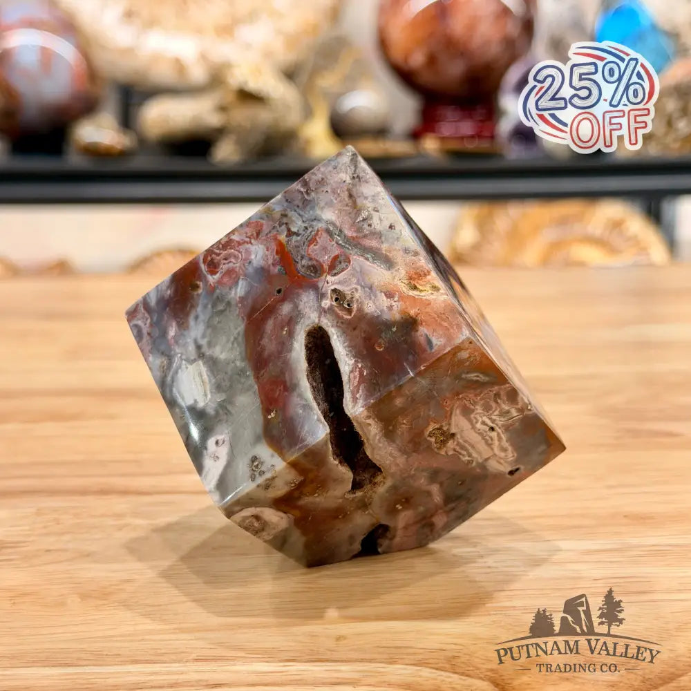Ocean Jasper Sphere Standing Cube Cube