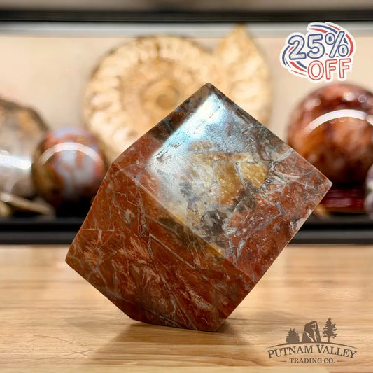 Ocean Jasper Sphere Standing Cube Cube