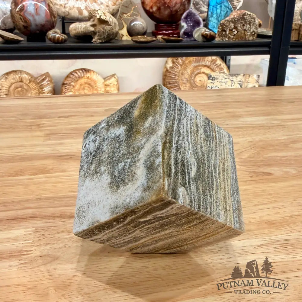 Ocean Jasper Sphere Standing Cube Cube