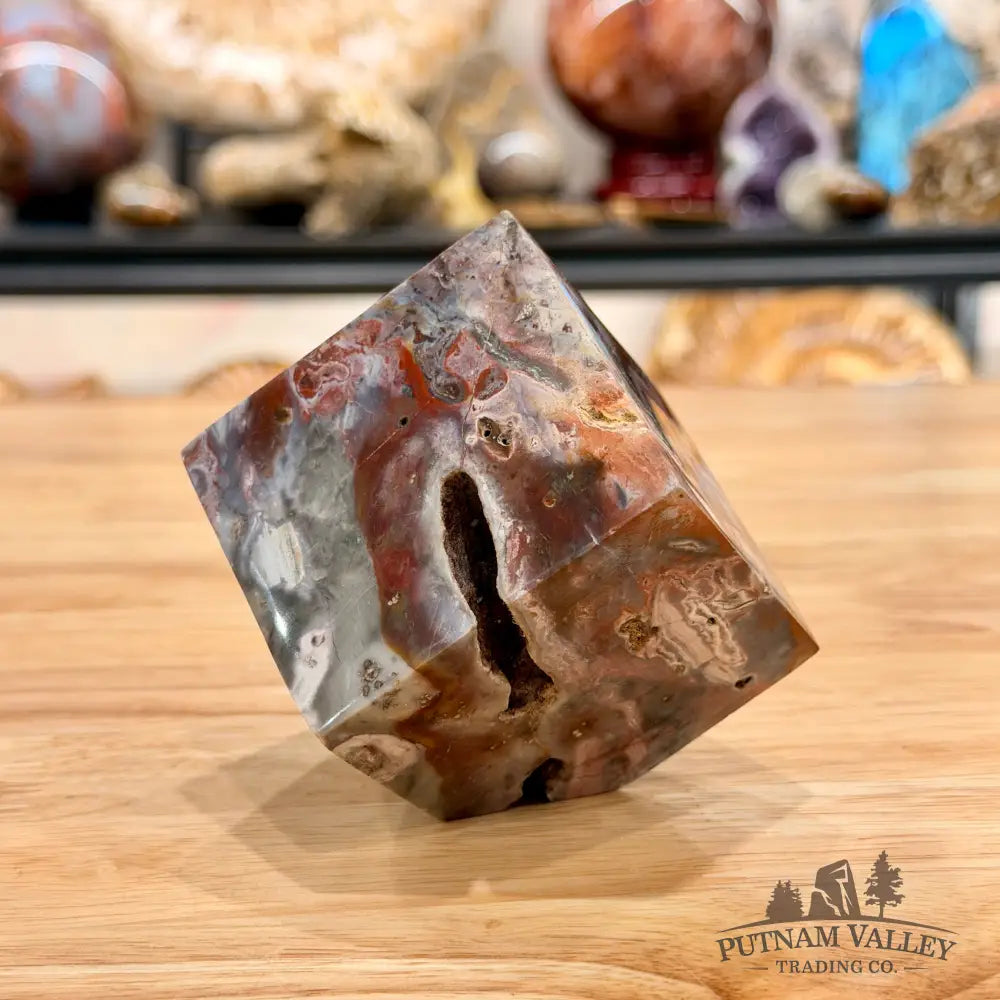 Ocean Jasper Sphere Standing Cube Cube