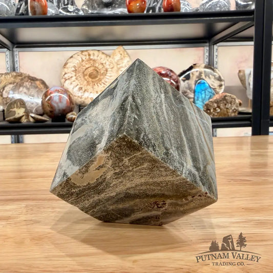 Ocean Jasper Sphere Standing Cube Cube