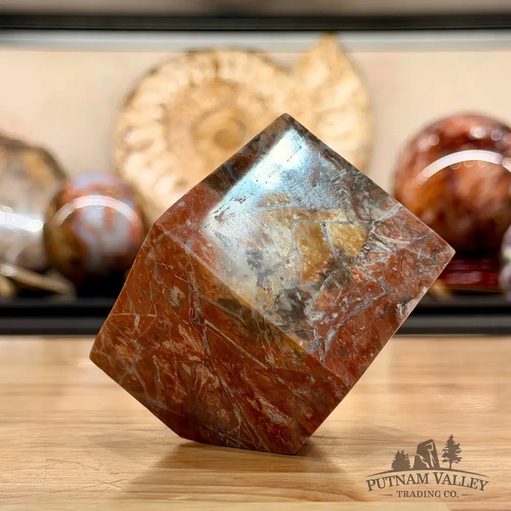 Ocean Jasper Sphere Standing Cube Cube