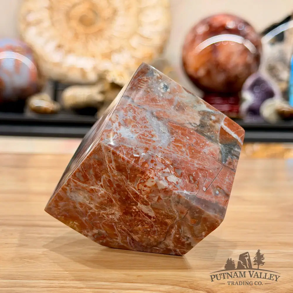 Ocean Jasper Sphere Standing Cube Cube