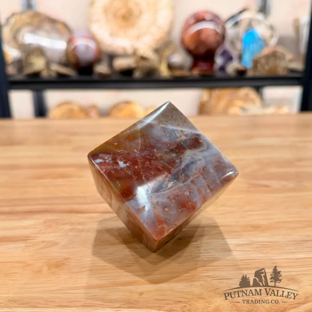 Ocean Jasper Sphere Standing Cube Cube