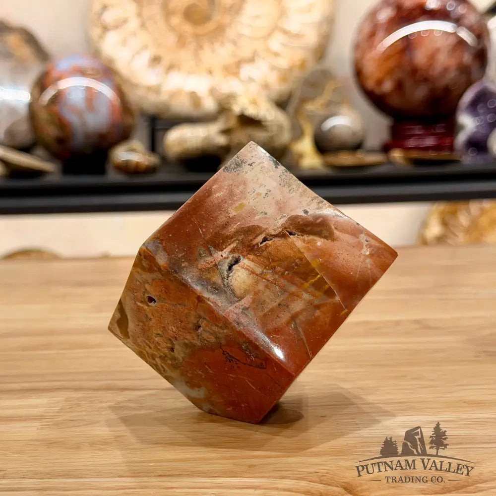 Ocean Jasper Sphere Standing Cube Cube