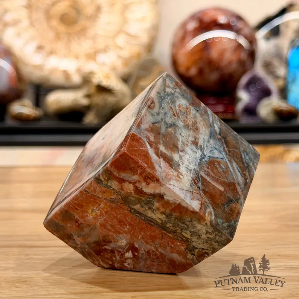 Ocean Jasper Sphere Standing Cube Cube