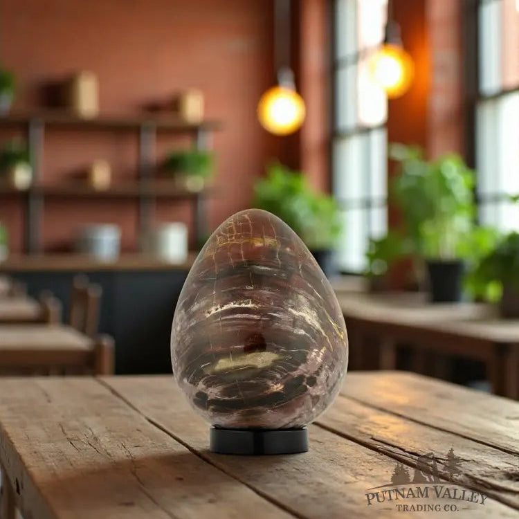 Petrified Wood Egg Fossil Specimen