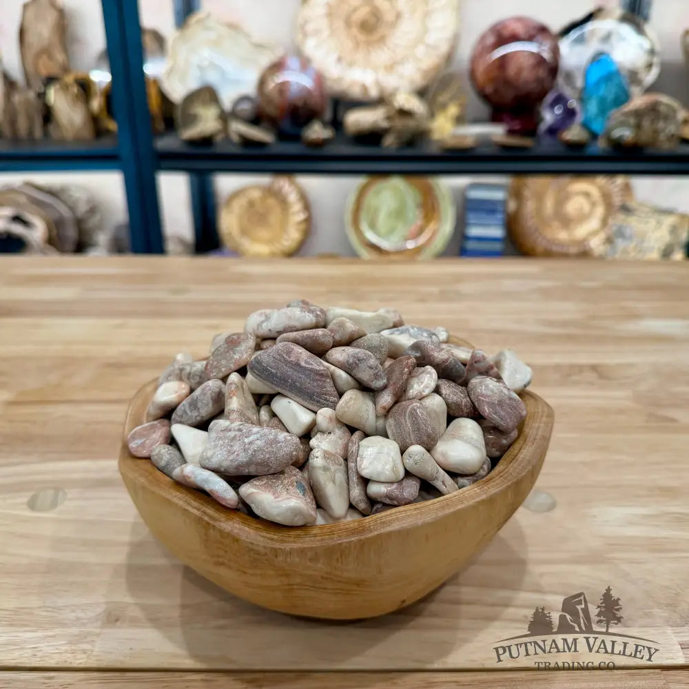 Tumbled Pink Ivory Banded Stone (½ lb) - Tumbled Stone