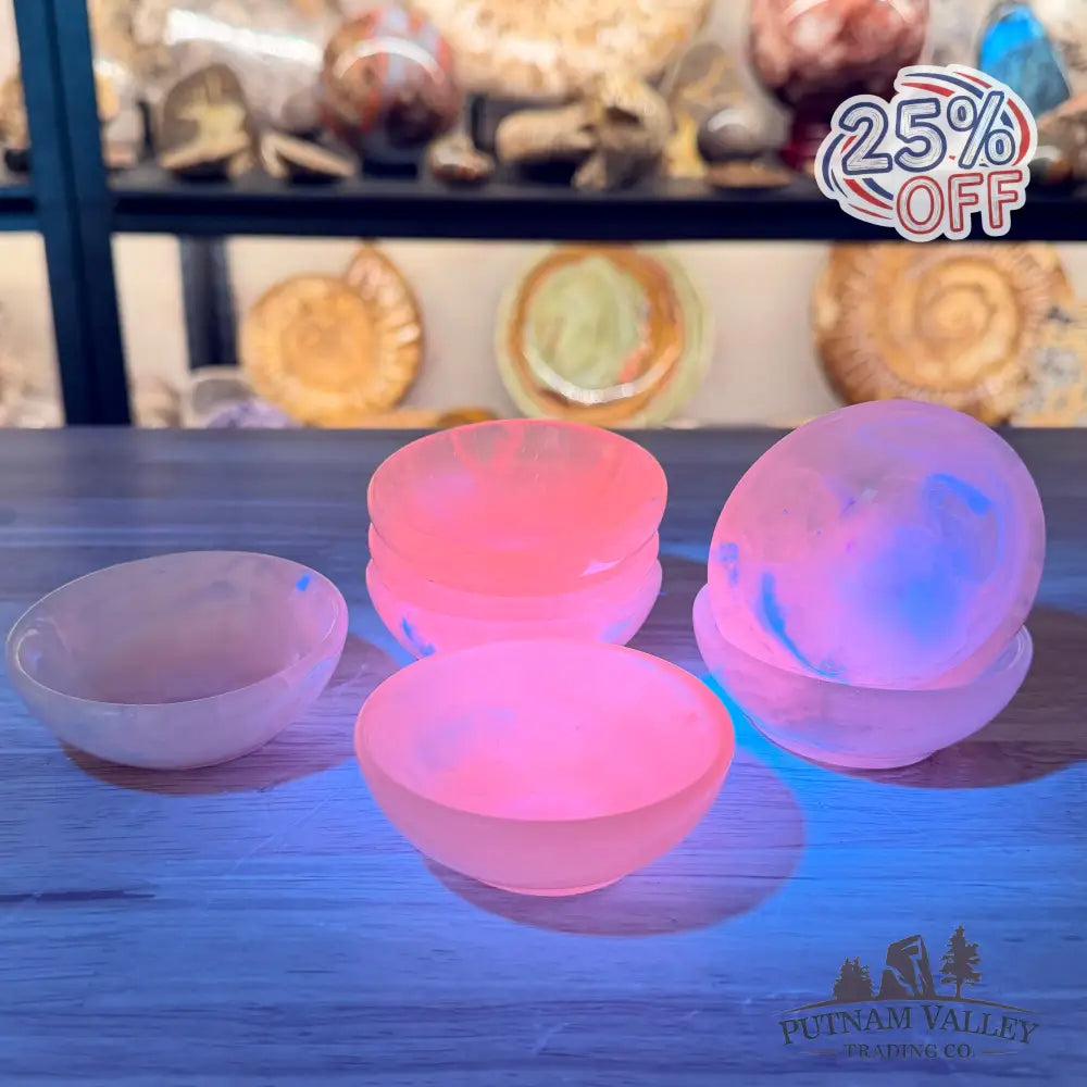 Pink Mangano Calcite Bowl 3’’ - Bowl