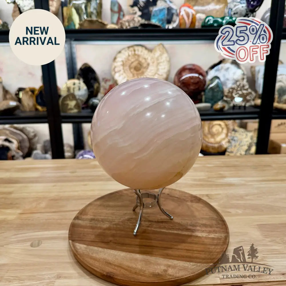 Pink Mangano Calcite Sphere 7.15’’ - Sphere