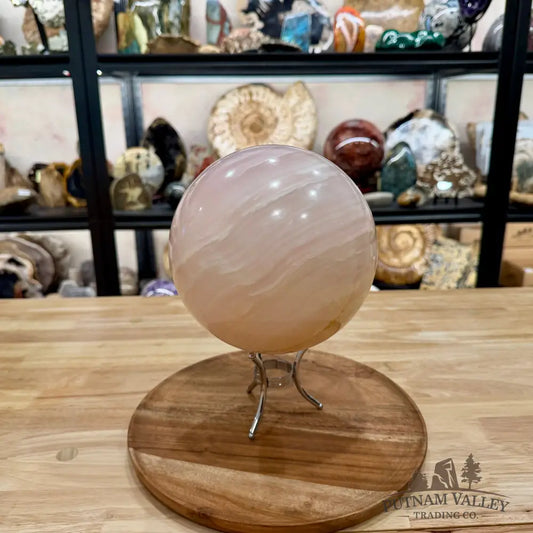 Pink Mangano Calcite Sphere 7.15’’ - Sphere