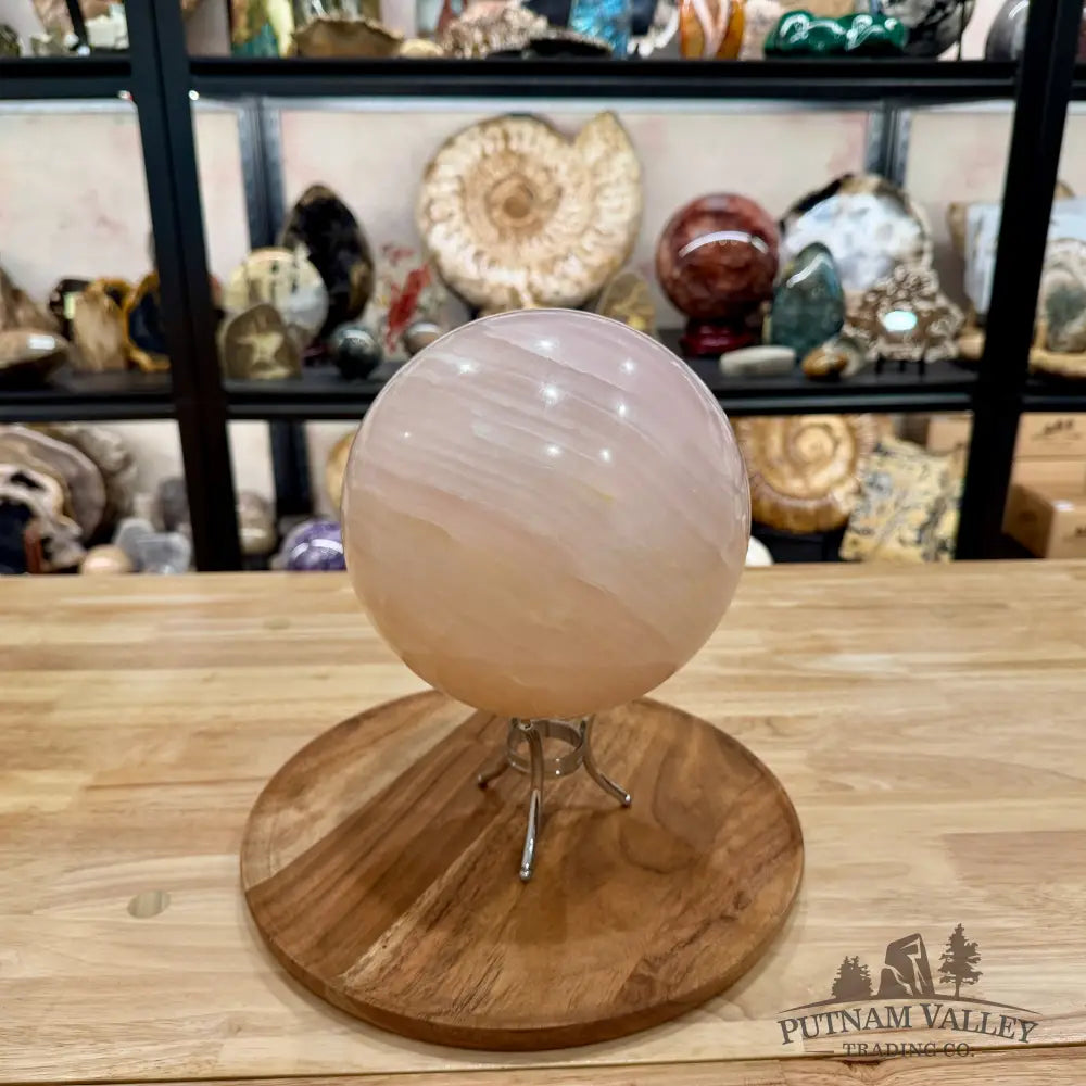 Pink Mangano Calcite Sphere 7.15’’ - Sphere