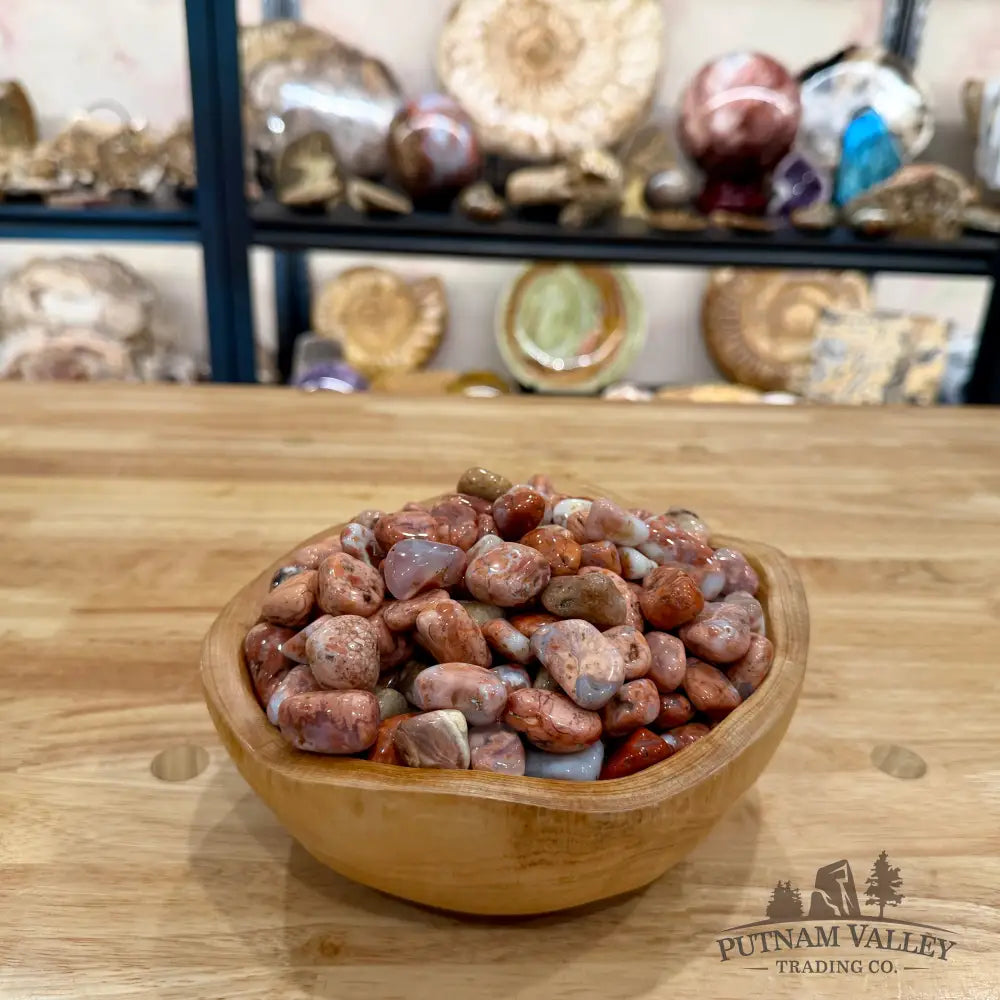 Tumbled Pink Petal Agate (½ lb) Tumbled Stone