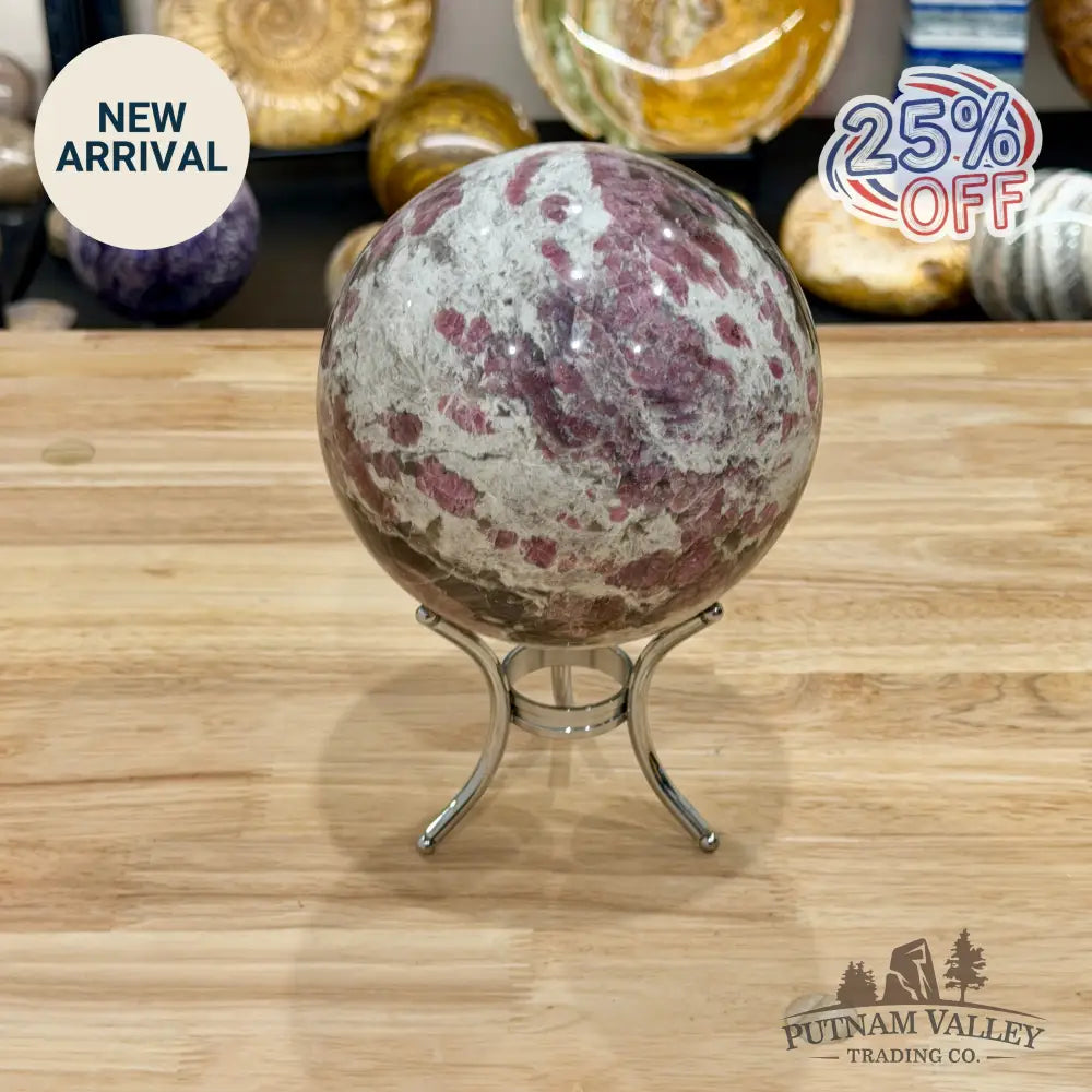 Pink Tourmaline in Quartz Sphere 5.3’’ - Sphere