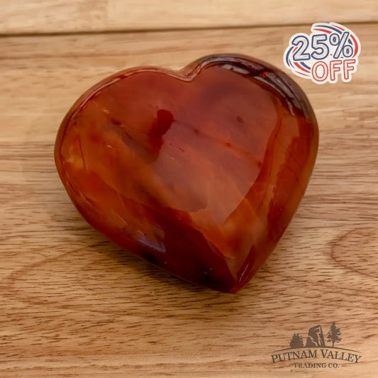 Polished Carnelian Heart 3.34’’ Heart