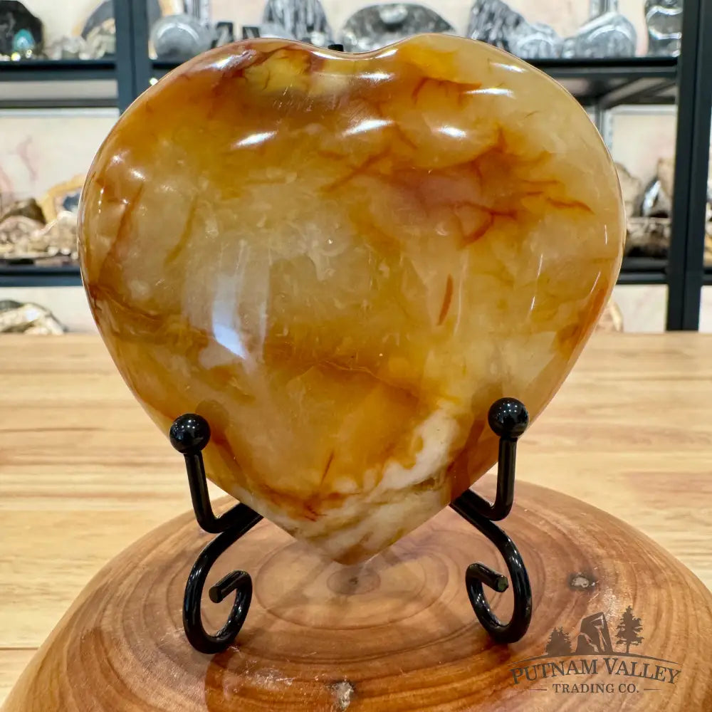 Polished Carnelian Heart 3.8’’ Heart