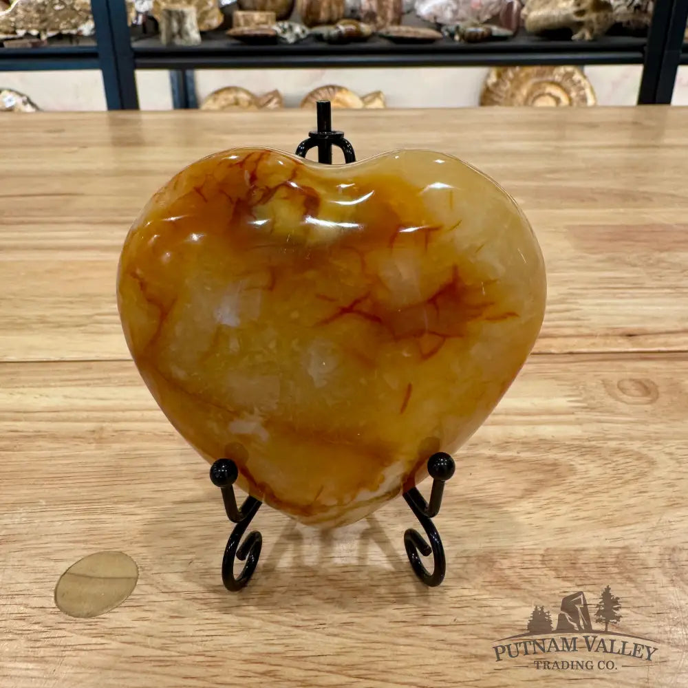 Polished Carnelian Heart 3.8’’ Heart