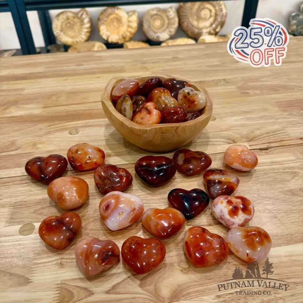 Polished Carnelian Hearts Heart