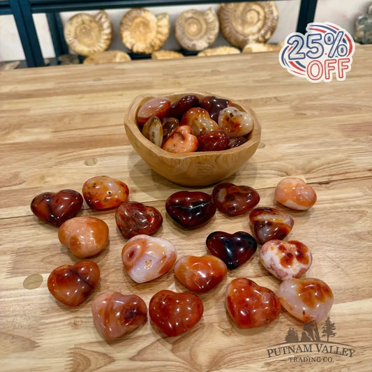 Polished Carnelian Hearts Heart