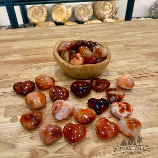 Polished Carnelian Hearts Heart