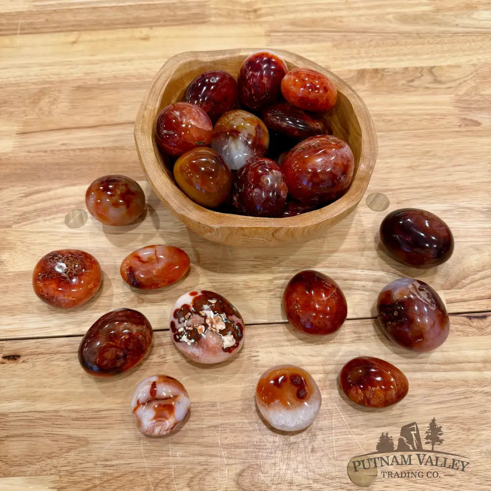 Polished Carnelian Stones (1 lb) Tumbled Stone